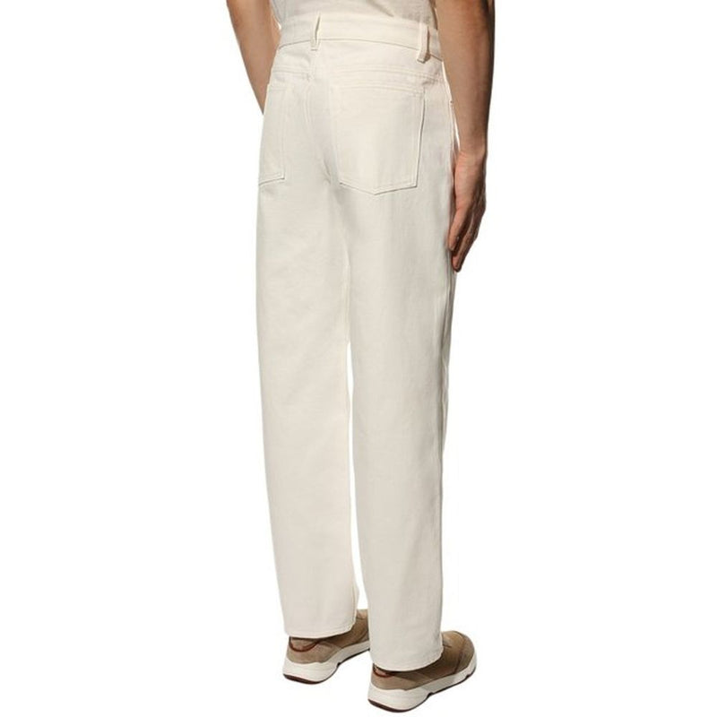Jil Sander White Cotton Jeans Denim