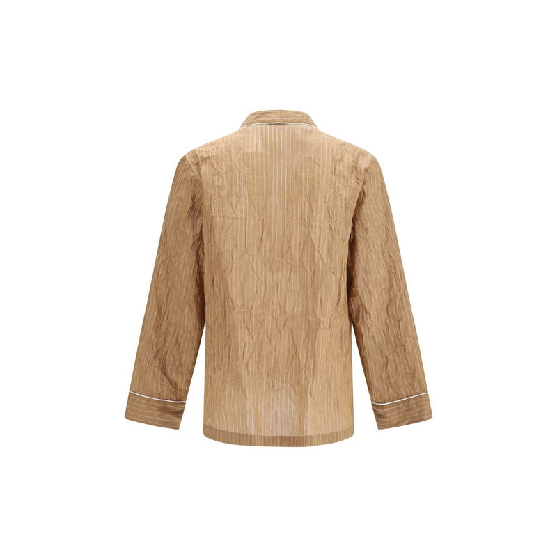 Dolce & Gabbana Beige Linen Top Sleepwear