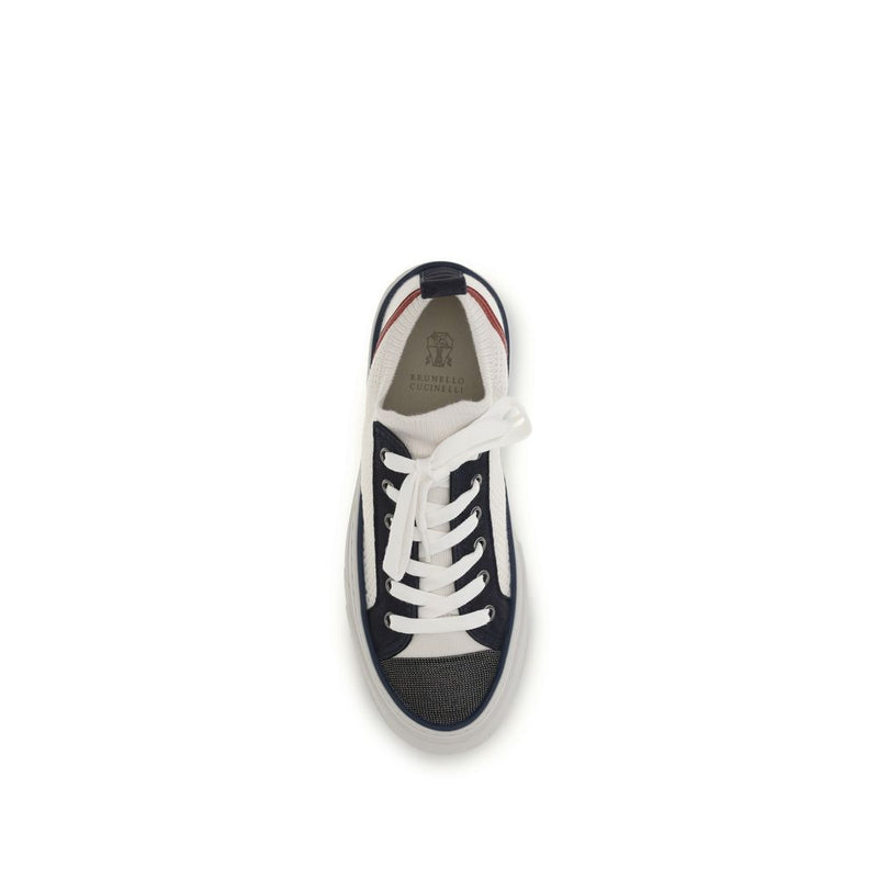 Brunello Cucinelli Multicolor Cotton Low Top Sneakers