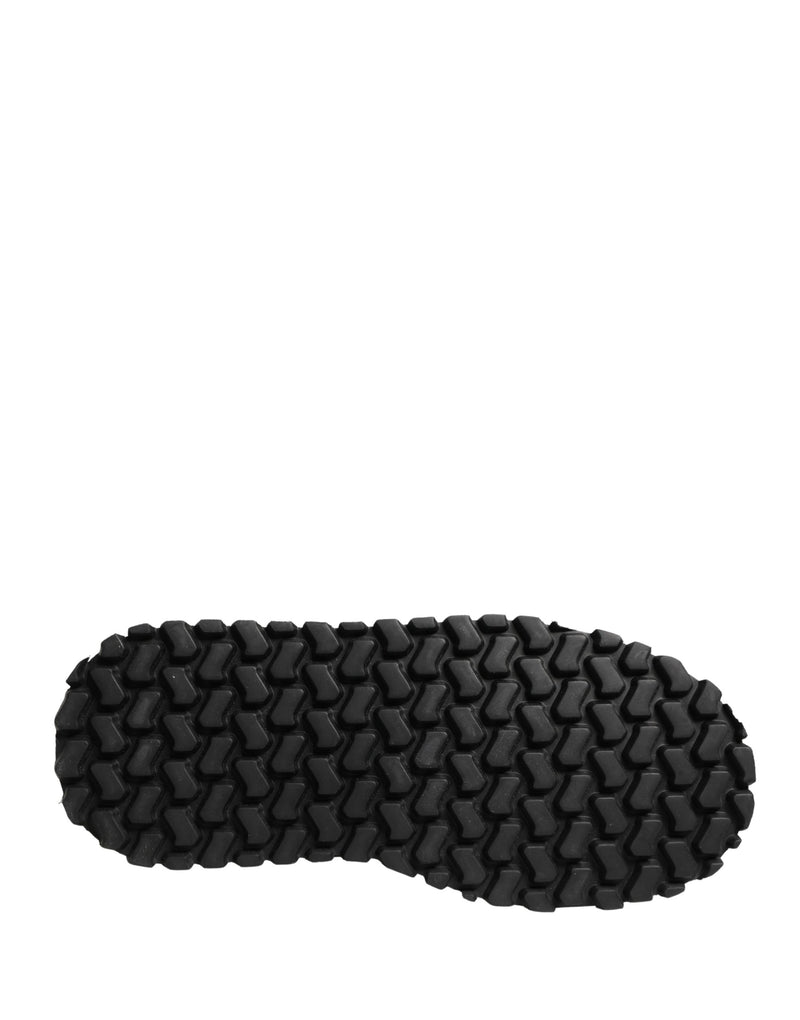 Bottes de neige noires à lacets avec logo imprimé Dolce & Gabbana