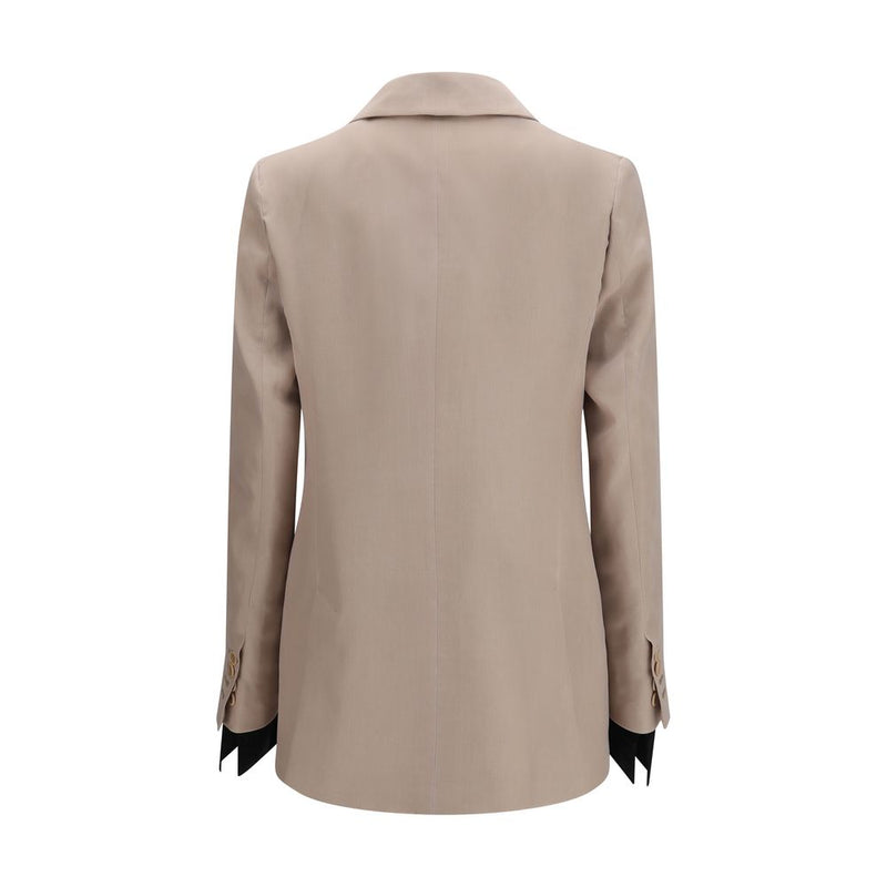 Max Mara Beige Silk Blazer