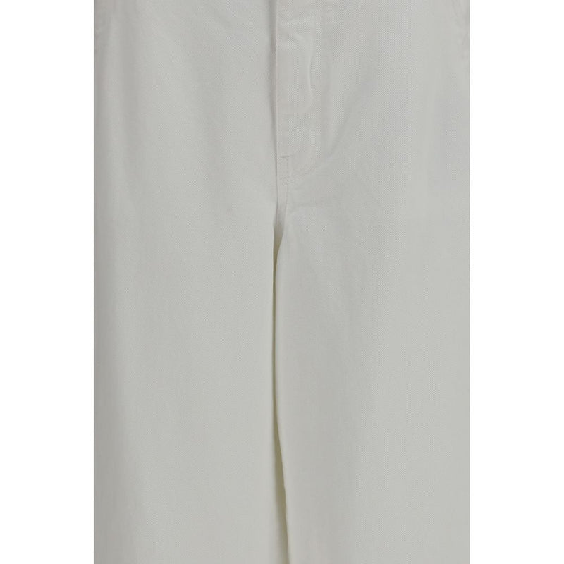 Brunello Cucinelli White Cotton Casual Pants