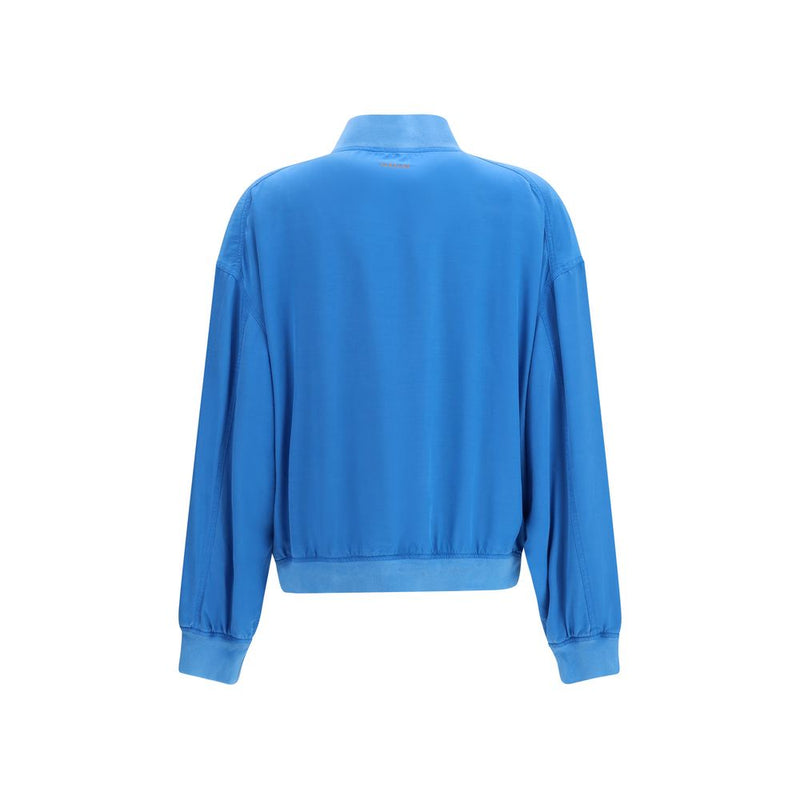 Versace Blue Silk Bomber