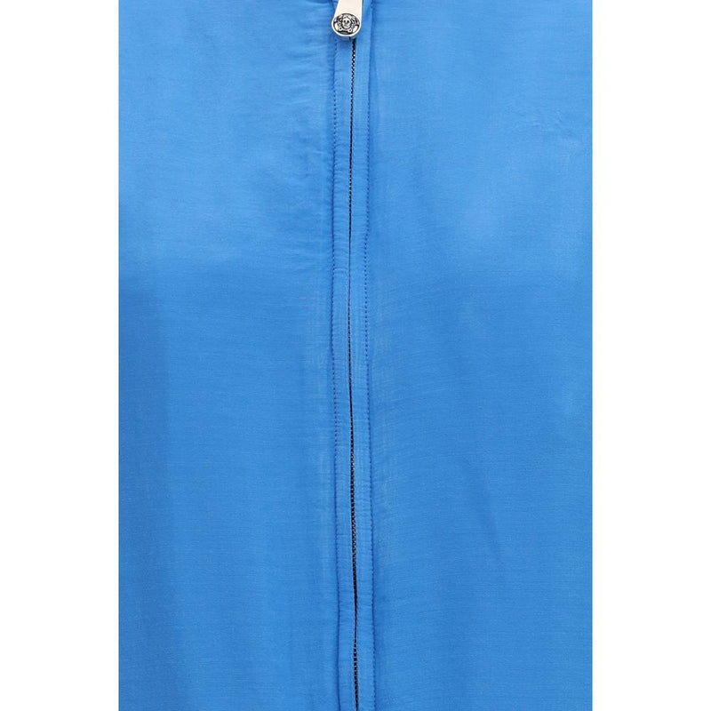 Versace Blue Silk Bomber