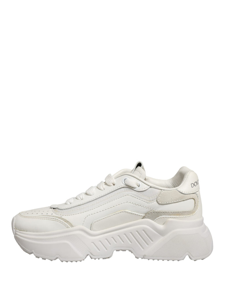 Tênis de cano baixo Daymaster de couro branco Dolce & Gabbana