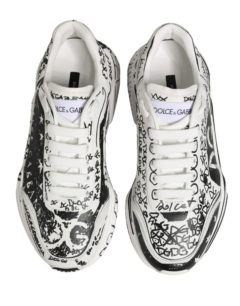 Zapatillas bajas Daymaster con grafiti blancas de Dolce & Gabbana
