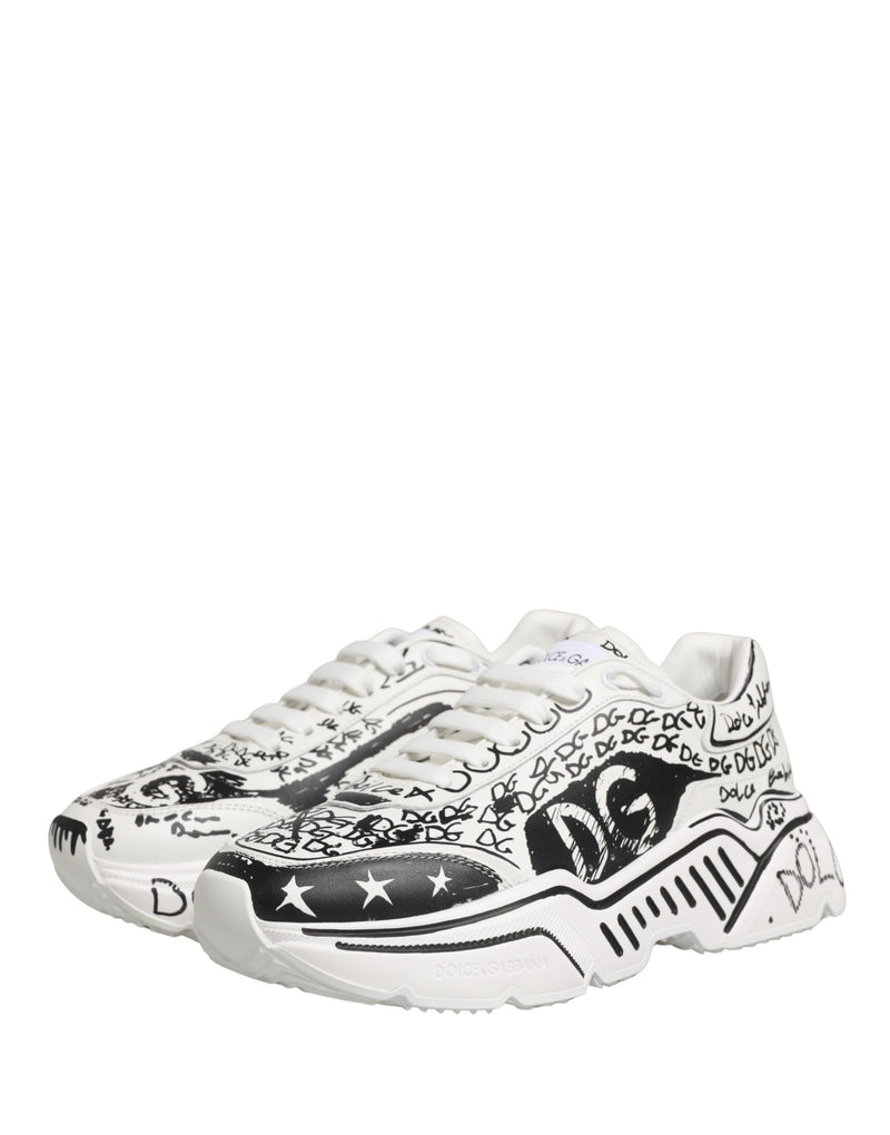 Zapatillas bajas Daymaster con grafiti blancas de Dolce & Gabbana