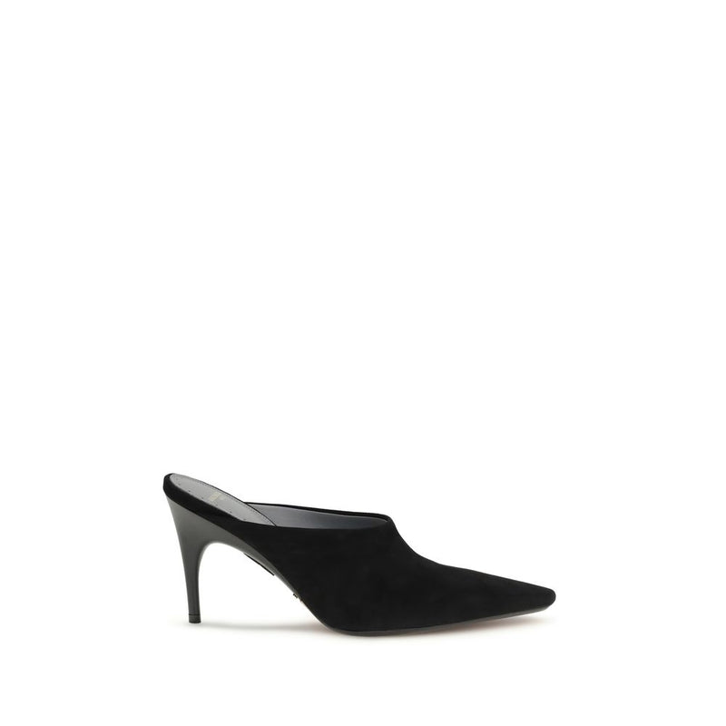 Balenciaga Black Suede Leather Mules