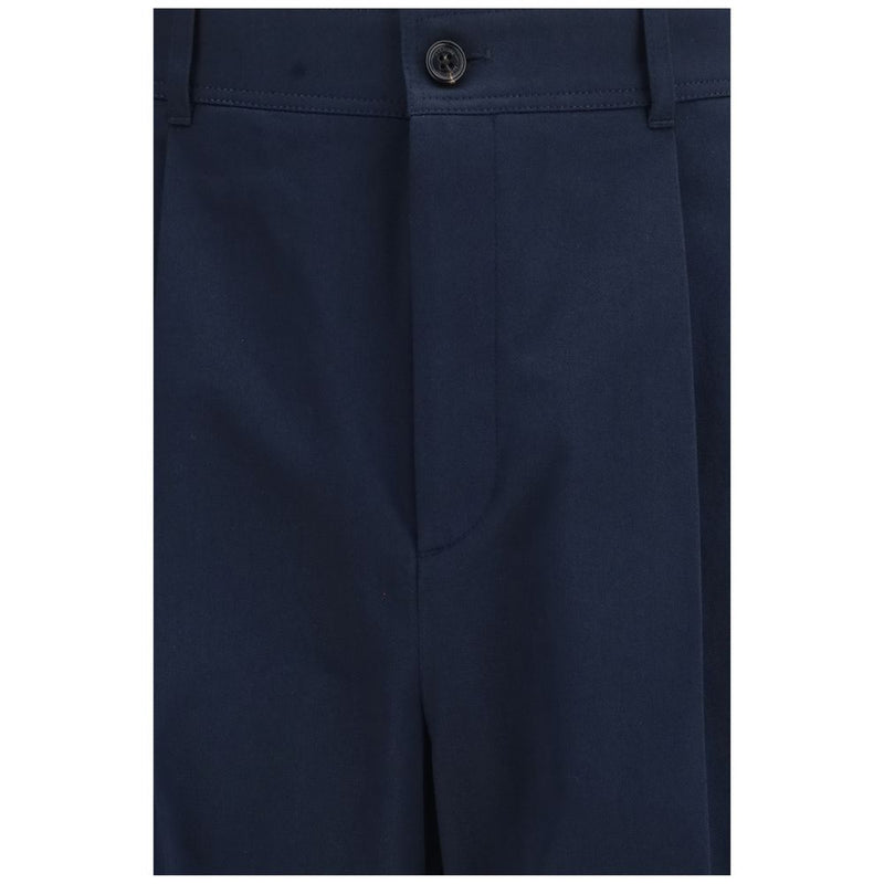 Valentino Garavani Blue Cotton Casual Pants