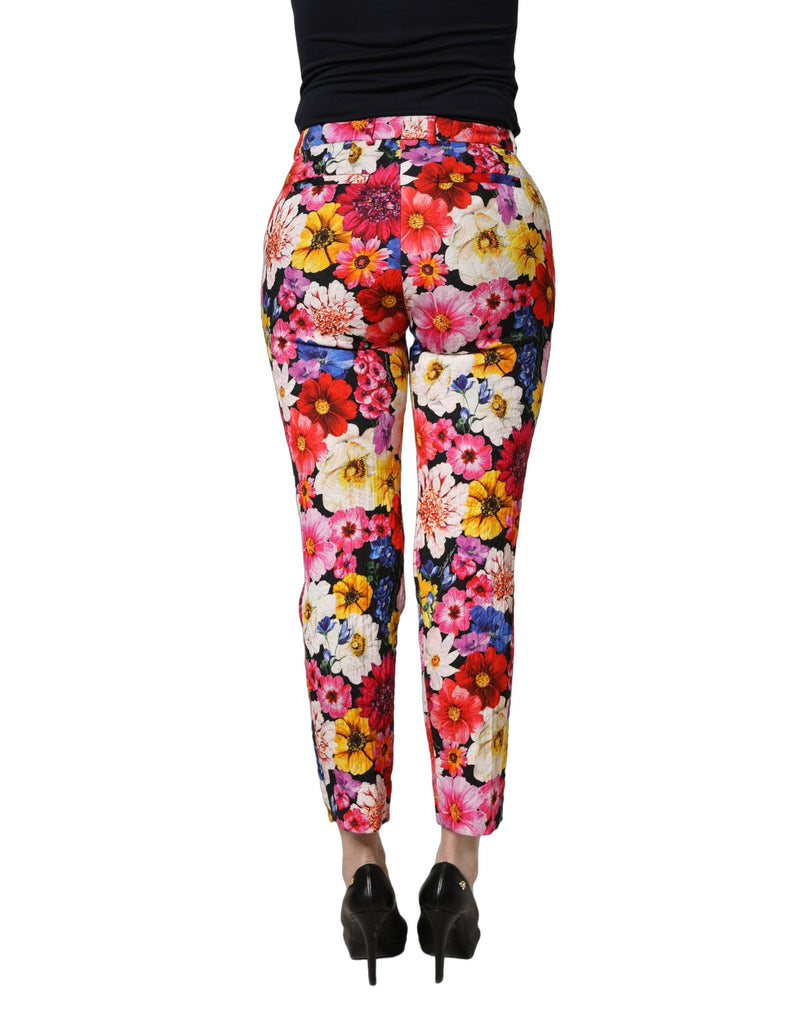 Pantalones entallados de Dolce & Gabbana con estampado floral multicolor