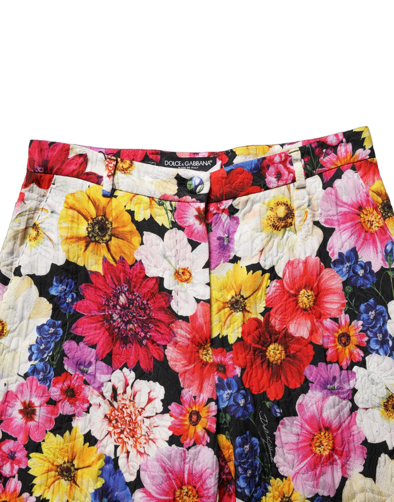 Pantalones entallados de Dolce & Gabbana con estampado floral multicolor