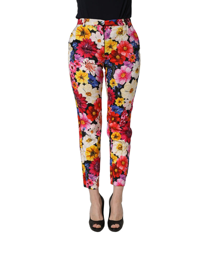 Pantalones entallados de Dolce & Gabbana con estampado floral multicolor