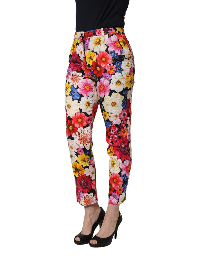 Pantalones entallados de Dolce & Gabbana con estampado floral multicolor