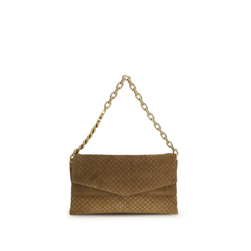 Gucci Brown Suede Leather Handbag