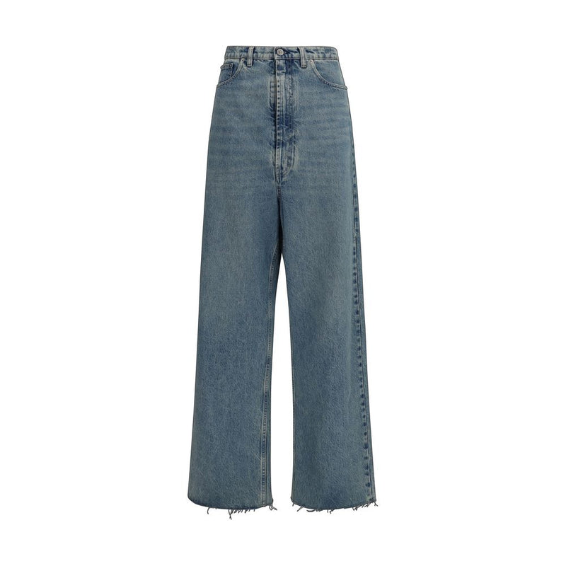 Maison Margiela Blue Cotton High-Waisted Jean