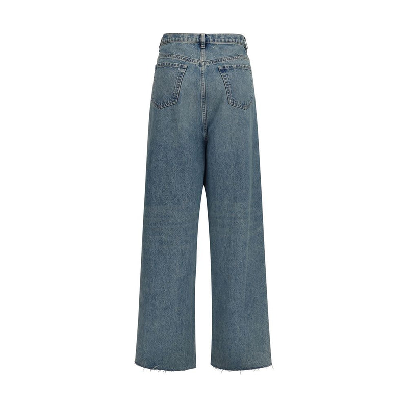 Maison Margiela Blue Cotton High-Waisted Jean