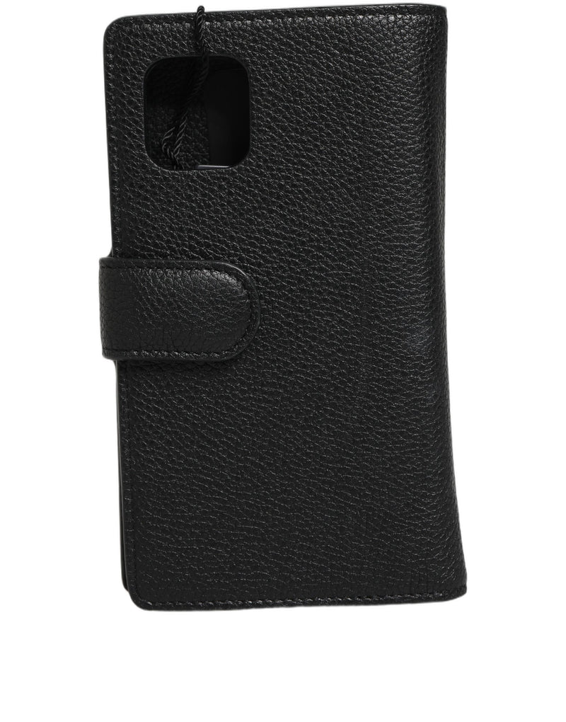 Capa flip preta de couro de bezerro para celular iPhone 11 PRO Dolce & Gabbana