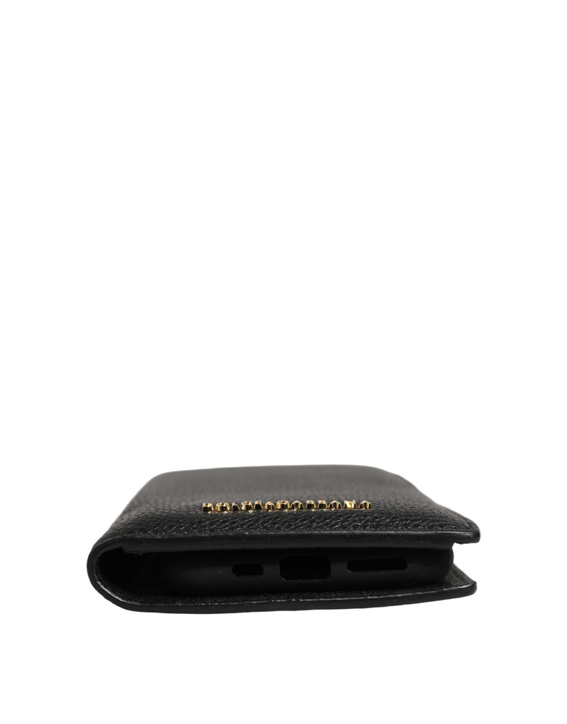 Capa flip preta de couro de bezerro para celular iPhone 11 PRO Dolce & Gabbana