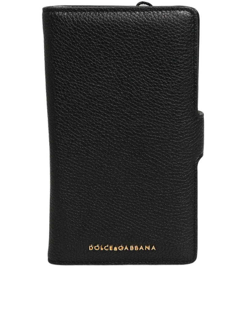 Capa flip preta de couro de bezerro para celular iPhone 11 PRO Dolce & Gabbana