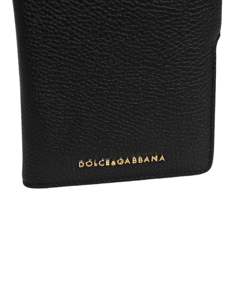 Capa flip preta de couro de bezerro para celular iPhone 11 PRO Dolce & Gabbana