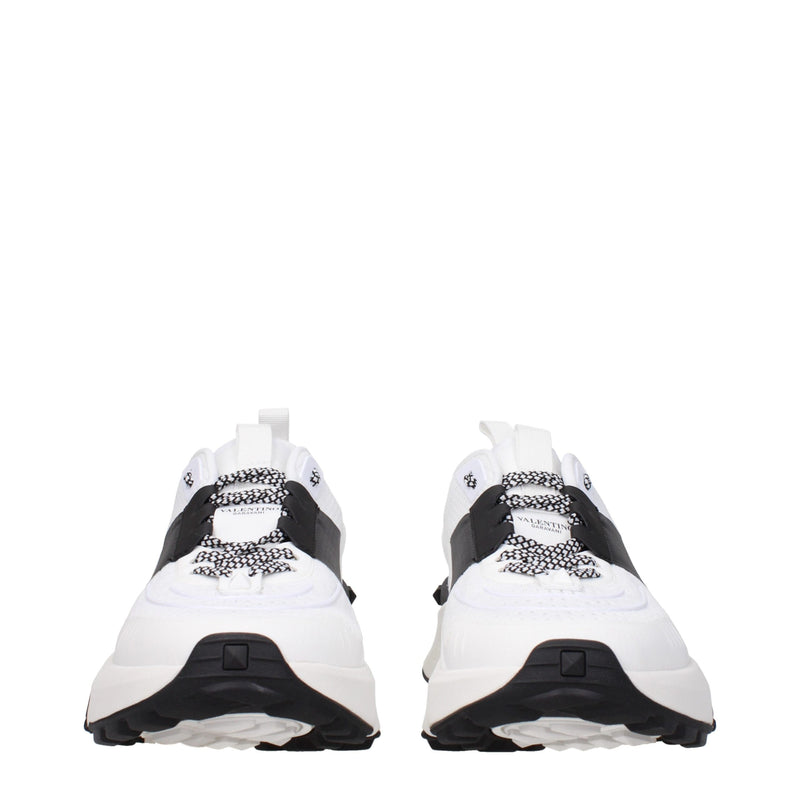 Valentino Garavani White Fabric Athletic Sneakers