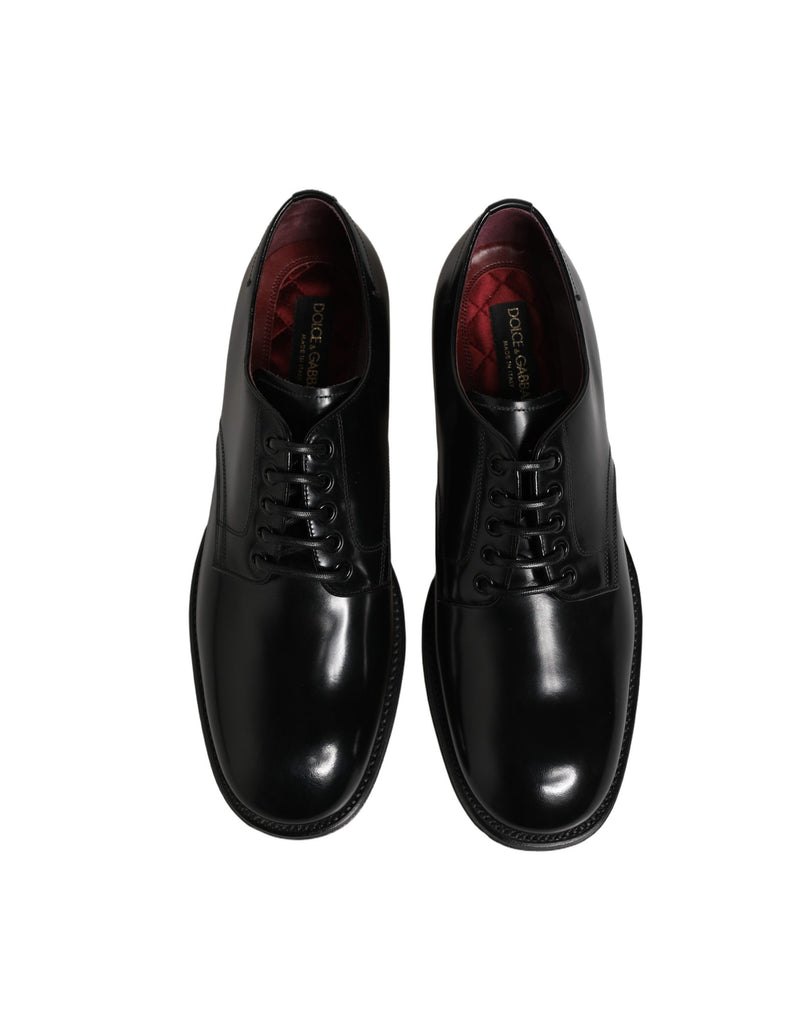Chaussures derby habillées pour homme en cuir de veau noir Dolce & Gabbana