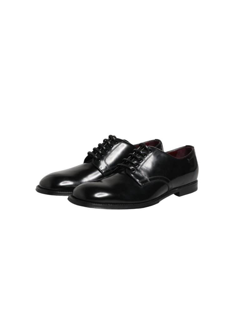 Chaussures derby habillées pour homme en cuir de veau noir Dolce & Gabbana