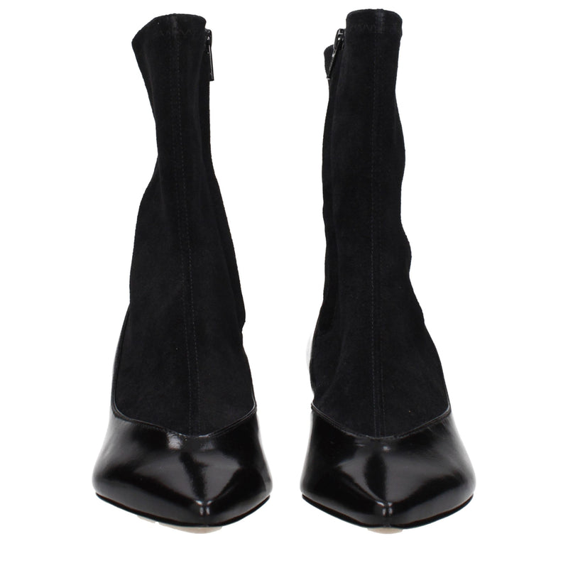 Jacquemus Black Leather Ankle Boots