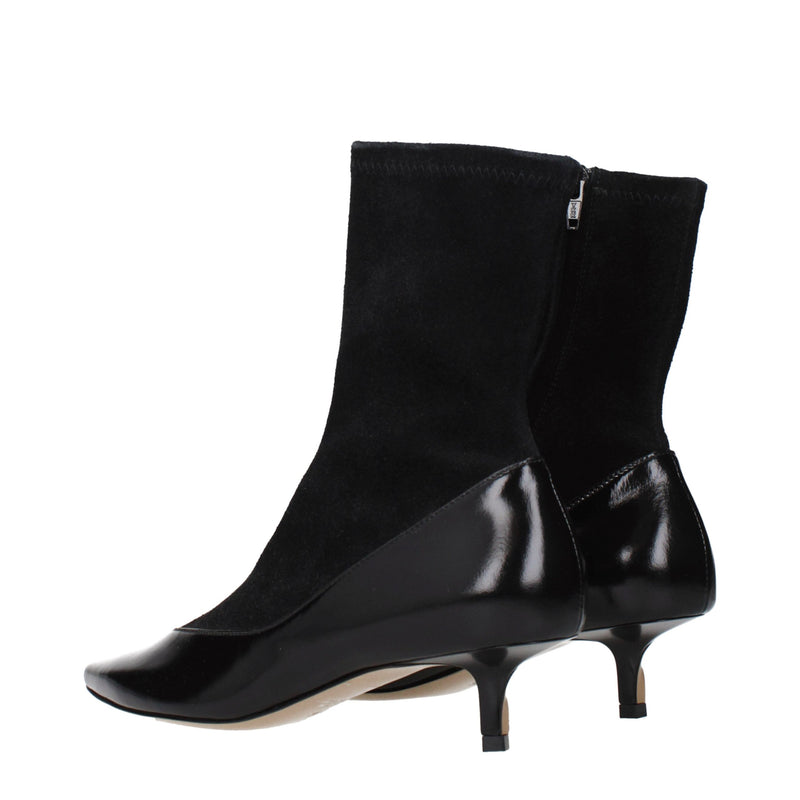 Jacquemus Black Leather Ankle Boots