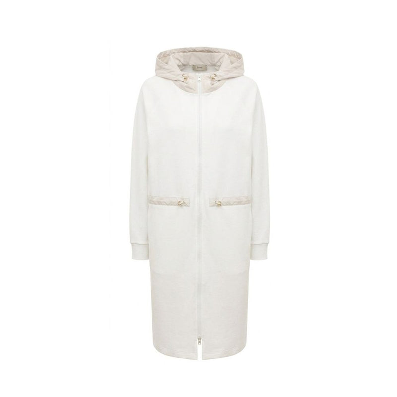Herno White Cotton Coat