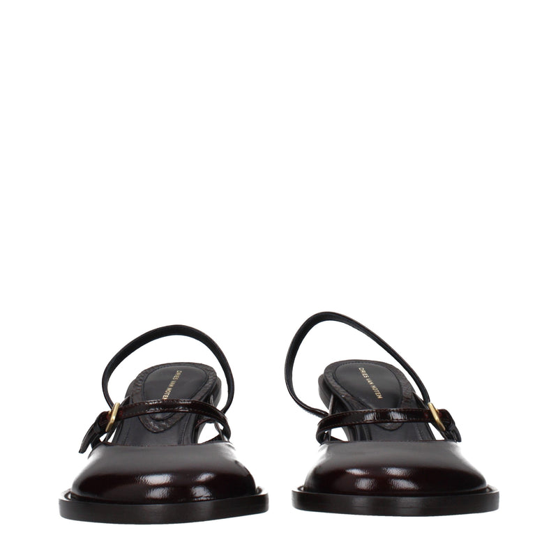 Dries Van Noten Brown Leather Platform Sandals