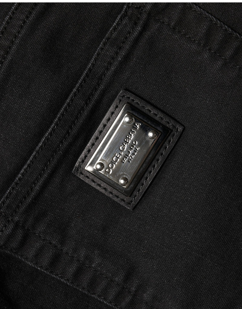Vaqueros pitillo negros de algodón y tiro alto de Dolce & Gabbana