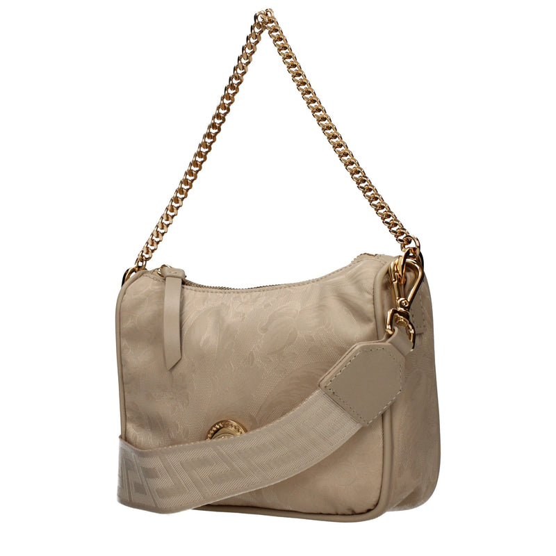 Versace Beige Fabric Handbag