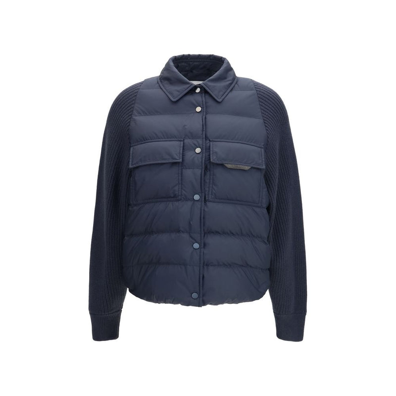 Brunello Cucinelli Blue Polyester Jacket