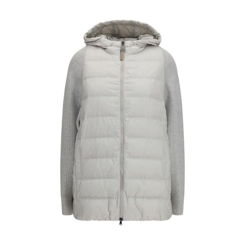Brunello Cucinelli Gray Polyester Full-Length Jacket