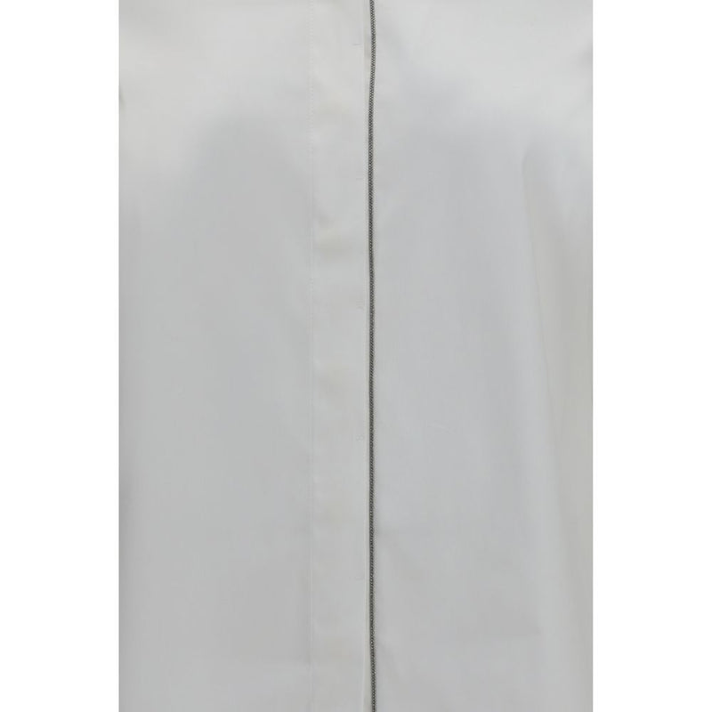 Brunello Cucinelli White Cotton Dress Shirt