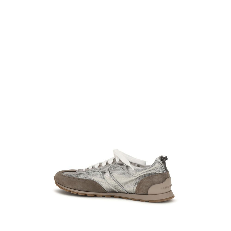 Brunello Cucinelli Multicolor Calf Leather Bos Taurus Athletic Sneakers