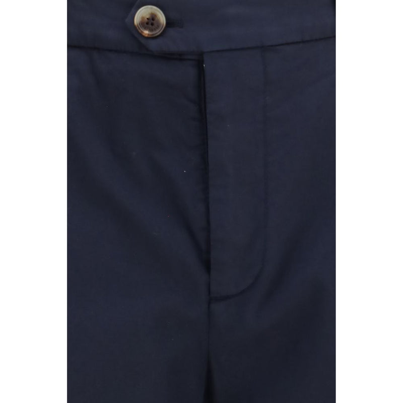Brunello Cucinelli Black Cotton Chino Pants