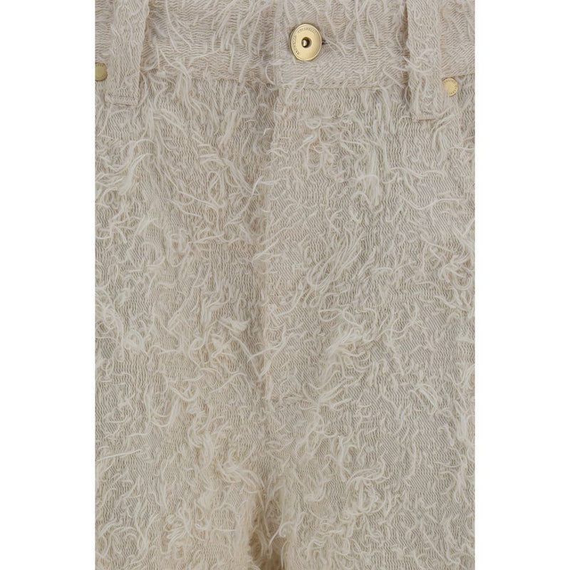 Brunello Cucinelli Beige Cotton Cropped Pants