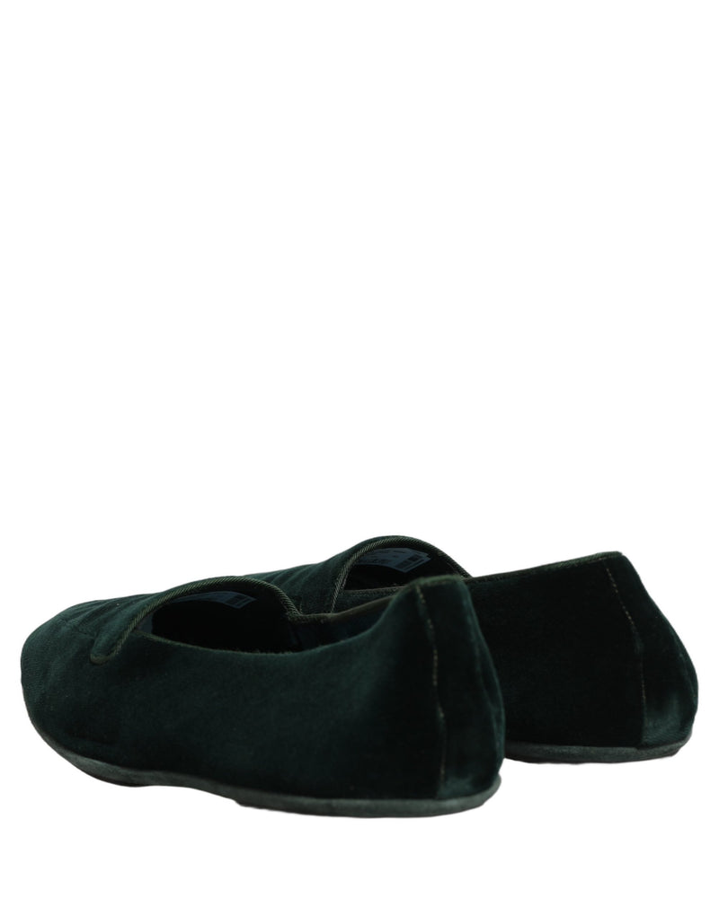 Mocassins plats à enfiler Dolce & Gabbana pour homme en velours vert