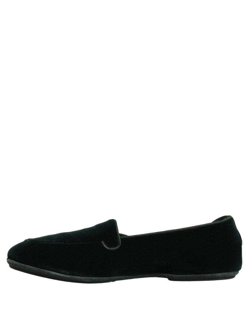 Mocassins plats à enfiler Dolce & Gabbana pour homme en velours vert