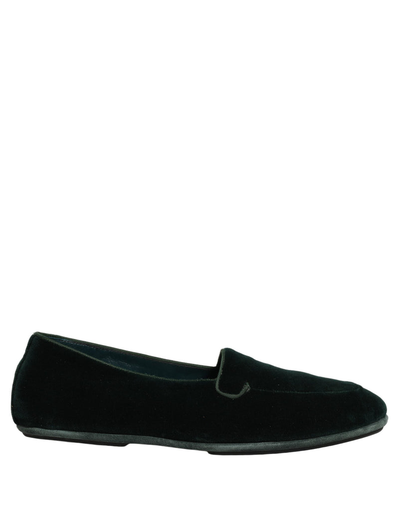 Mocassins plats à enfiler Dolce & Gabbana pour homme en velours vert