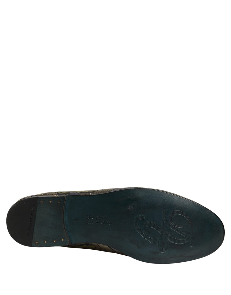 Mocasines de jacquard floral multicolor para hombre de Dolce & Gabbana