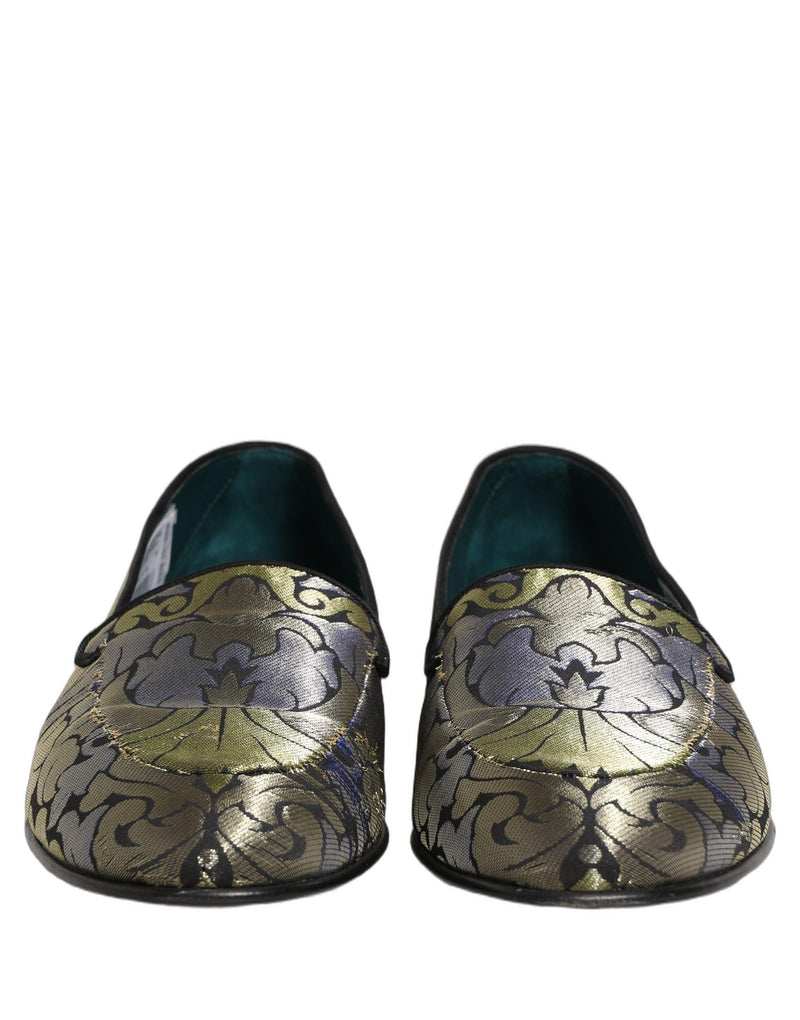 Mocasines de jacquard floral multicolor para hombre de Dolce & Gabbana
