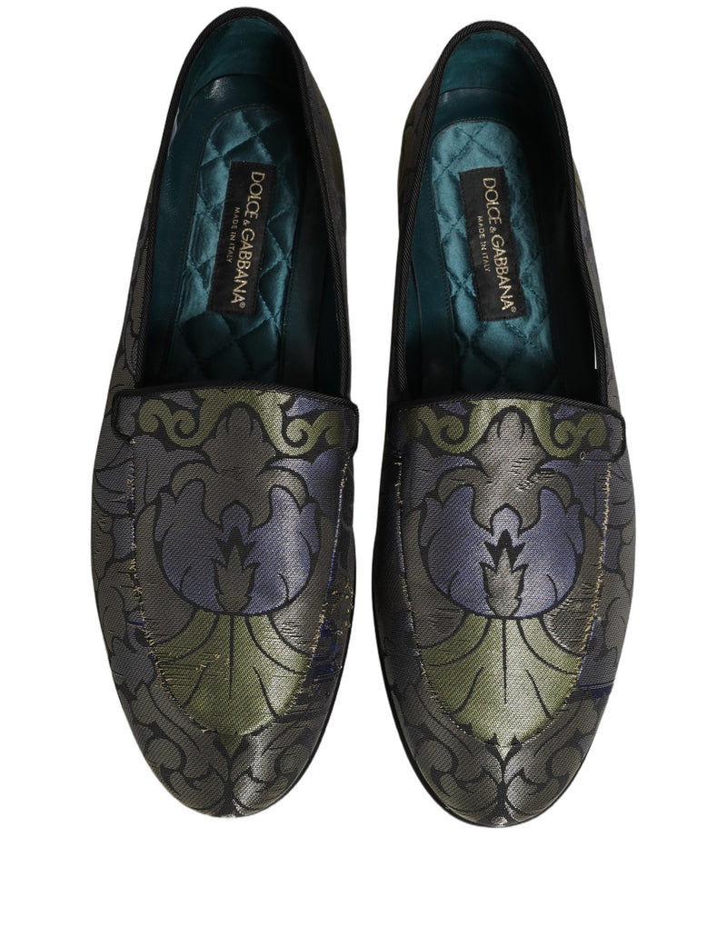 Mocasines de jacquard floral multicolor para hombre de Dolce & Gabbana
