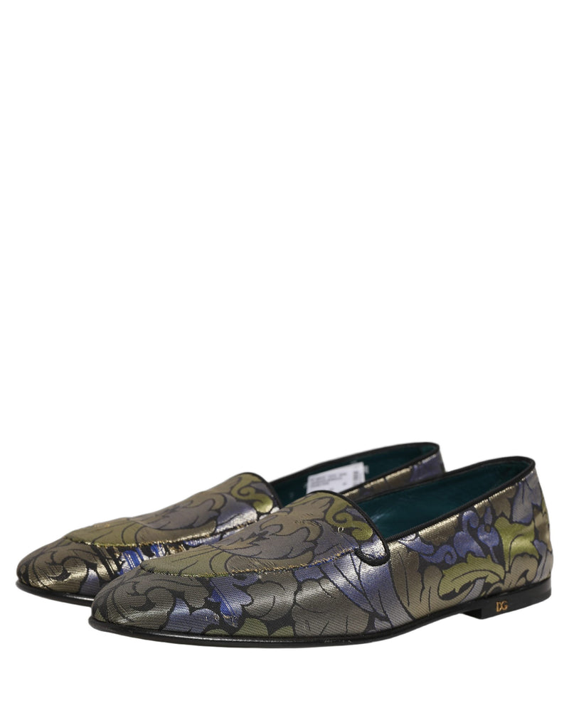 Mocasines de jacquard floral multicolor para hombre de Dolce & Gabbana