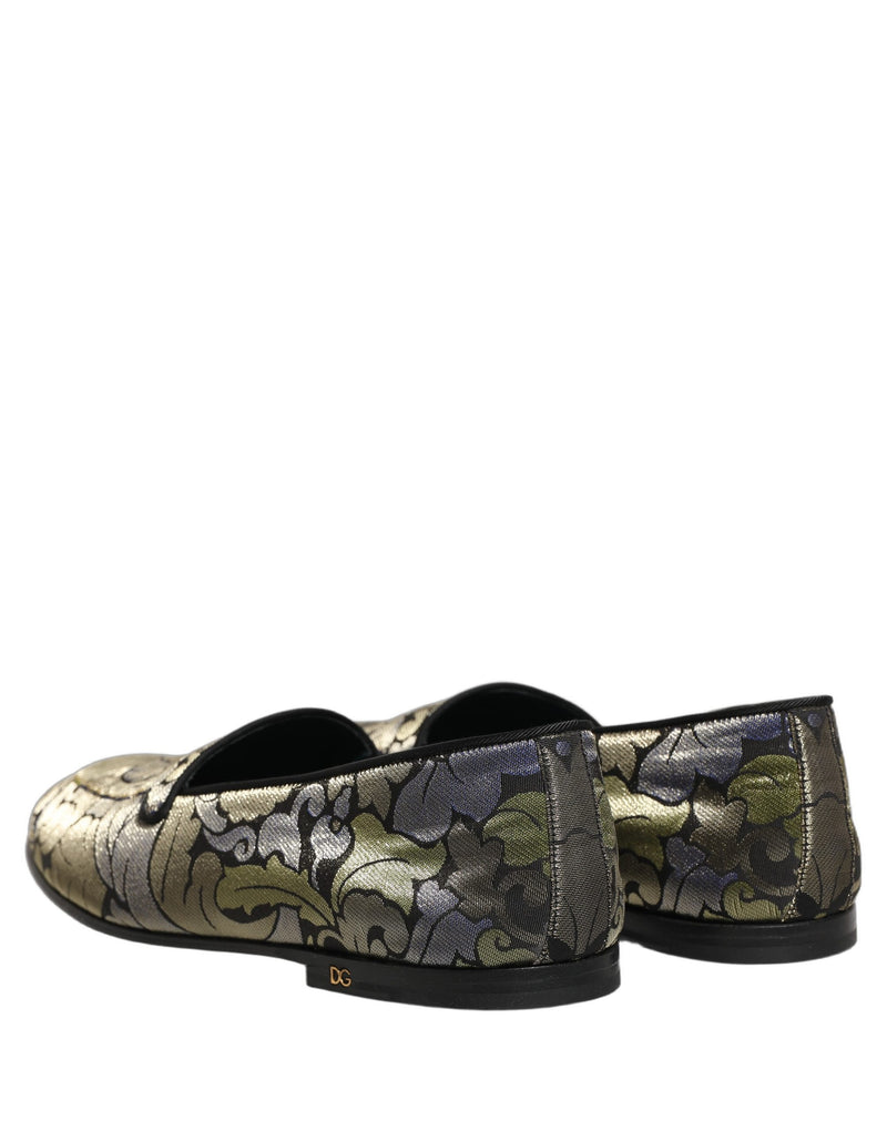 Mocasines de jacquard floral multicolor para hombre de Dolce & Gabbana