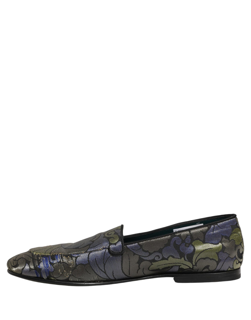 Mocasines de jacquard floral multicolor para hombre de Dolce & Gabbana