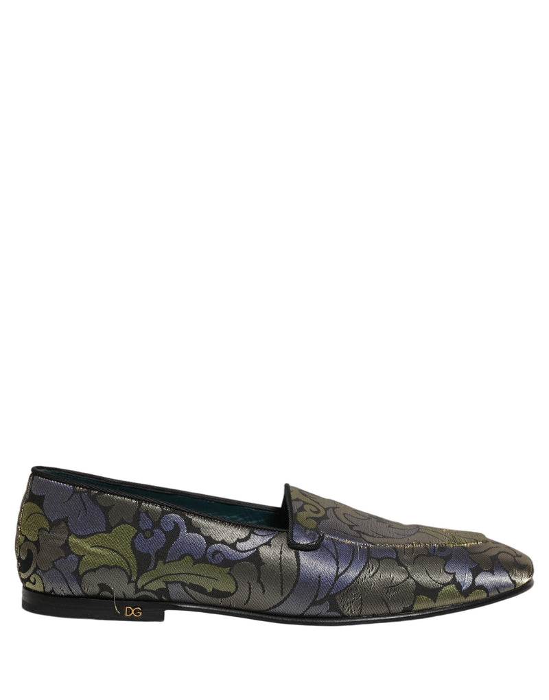 Mocasines de jacquard floral multicolor para hombre de Dolce & Gabbana