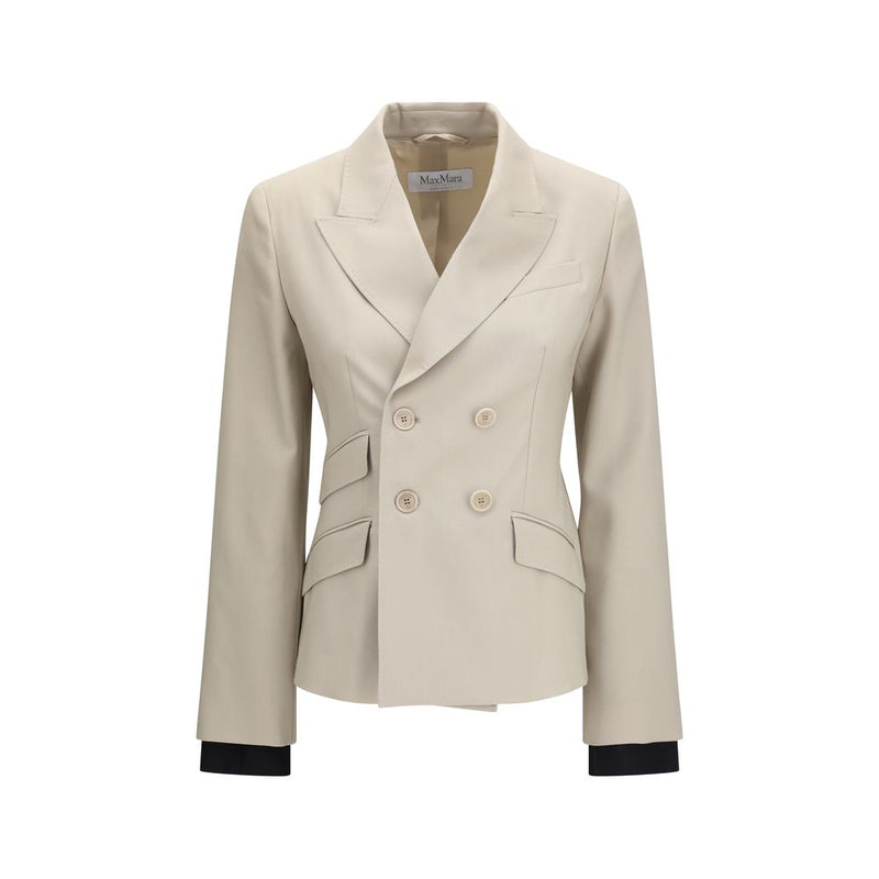 Max Mara Beige Wool Oves Aries Blazer